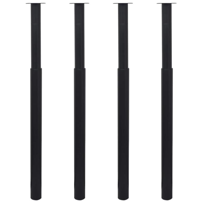 vidaXL - Tafelpoten - telescopisch - 4 - st - 710-1100 - mm - zwart