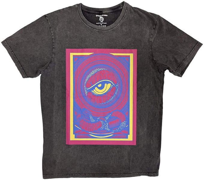 Primal Scream - Psychedelic Eye Heren T-shirt - S - Grijs