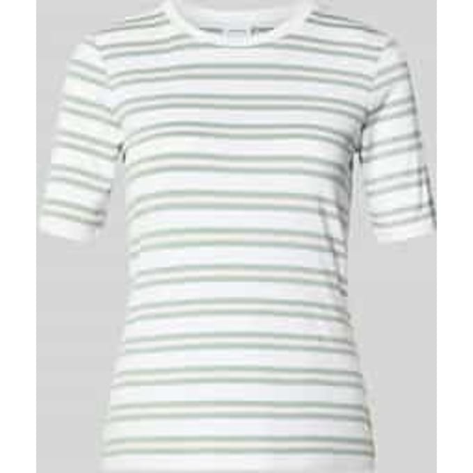 comma - female - Slim-fit T-shirt met gestreept patroon