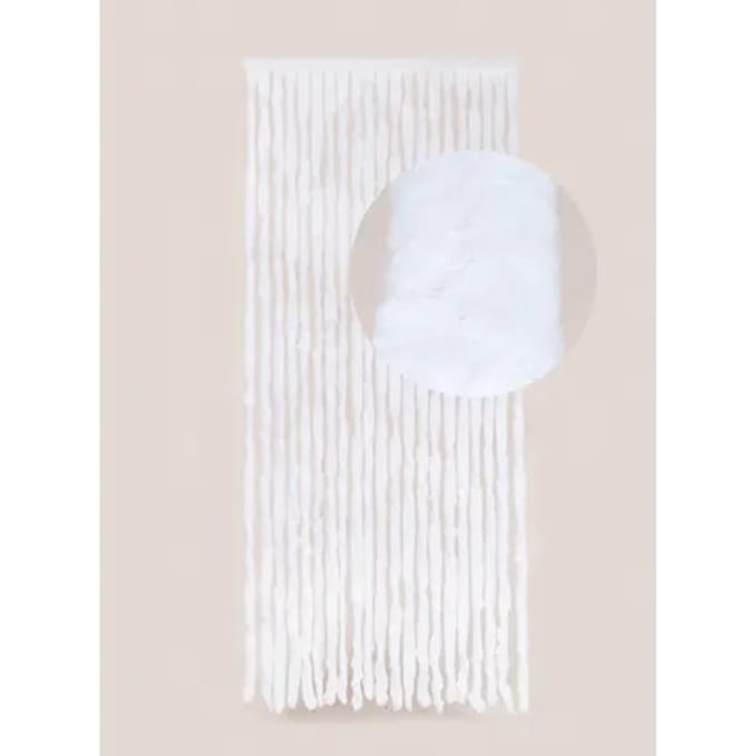 DEGOR - vliegengordijn - kattenstaart - wit - 90x210 cm