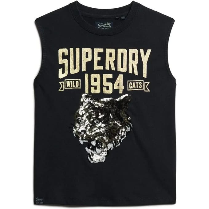 Superdry - Archive aansluitende tanktop met versieringen - Dames - Vesten