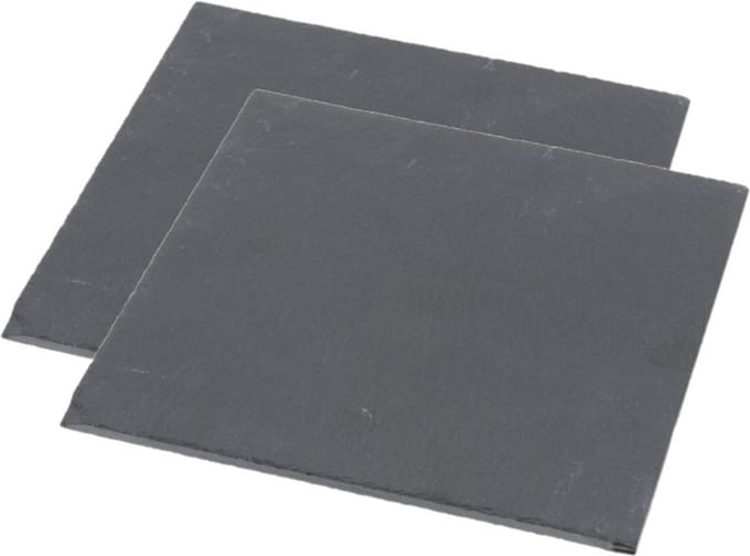 Set van 2x stuks leisteen serveerplanken 30 x 30 cm