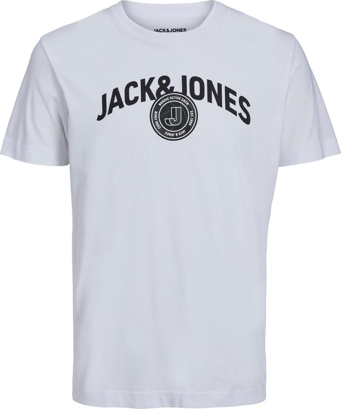 Jack & Jones - T-shirt - Maat 128 - Jongens - White -