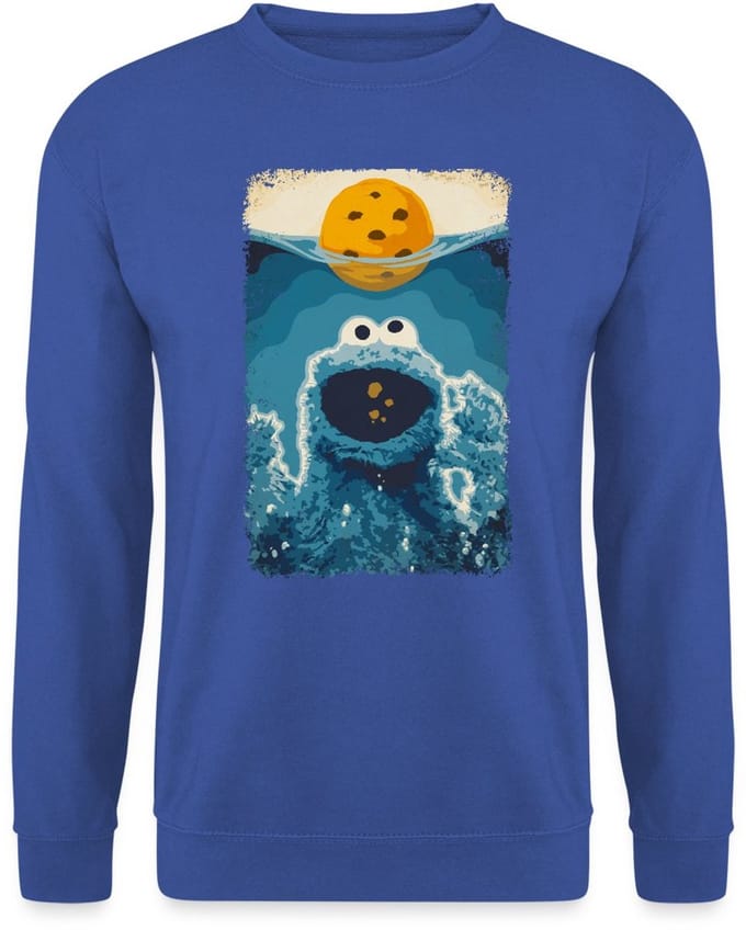 Sesamstraat Koekiemonster Haai Sweater Heren
