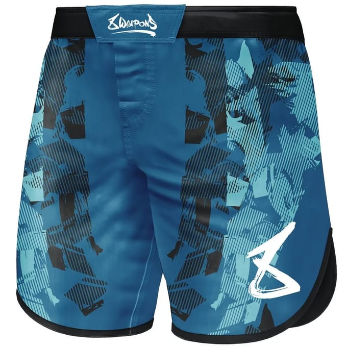 8 Weapons Vechtsportbroek Fightshorts Hit 2.0 Navy Zwart - M
