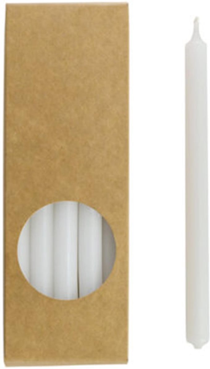 EXTRA SMALLE KLEIN 1,2 CM - Rustik Lys - Wit - Potloodkaarsen Medium lengte - 20 stuks 1,2 x 17.5cm (let op afmeting)
