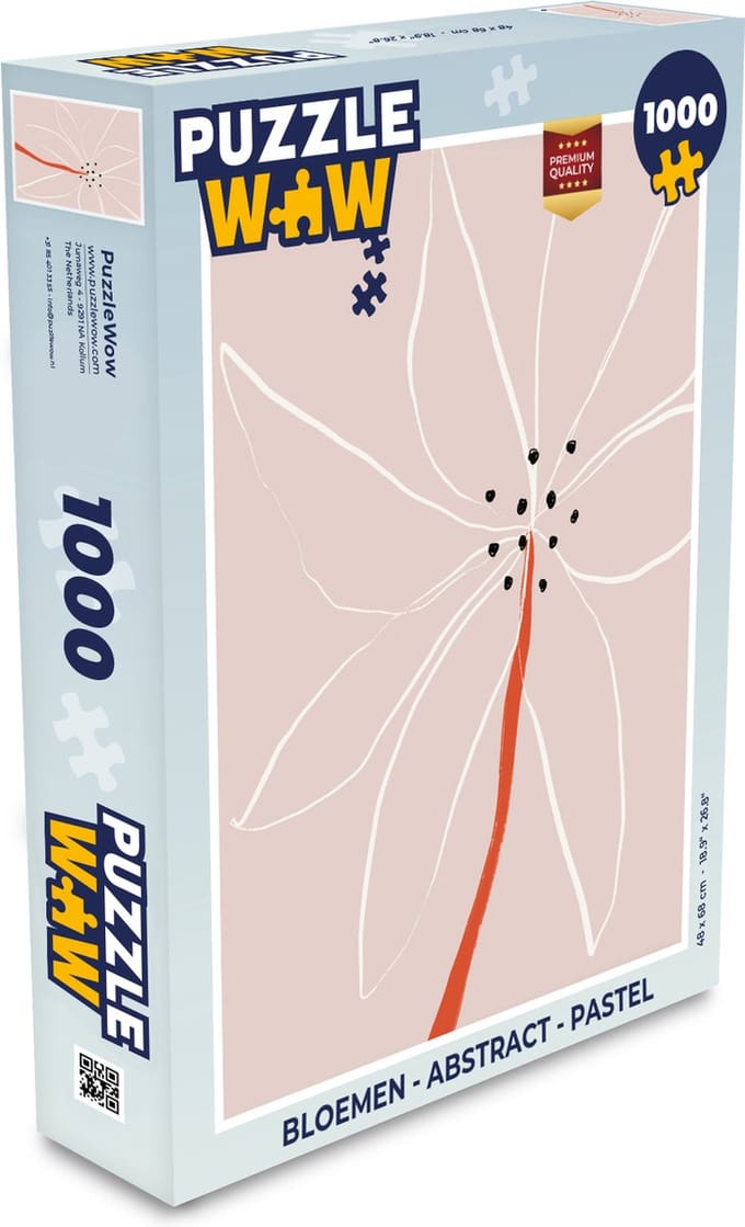 Puzzel Bloemen - Abstract - Pastel - Legpuzzel - Puzzel 1000 stukjes volwassenen