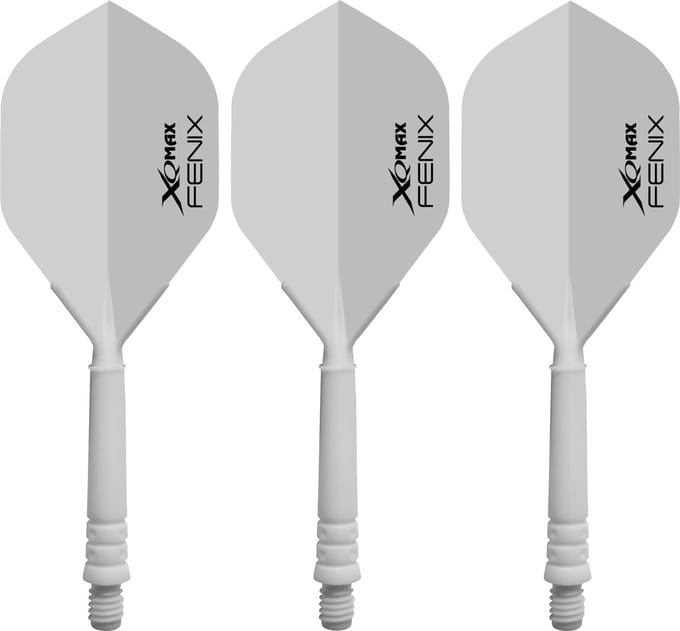 XQ Max Fenix Bar Flights White Standard - Dart Flights