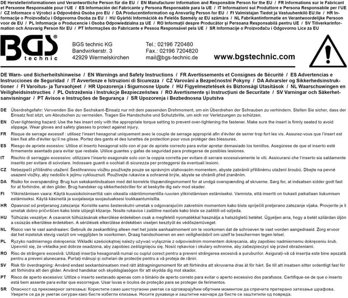 BGS Dopsleuteldop zeskant 1/4 4,5 mm