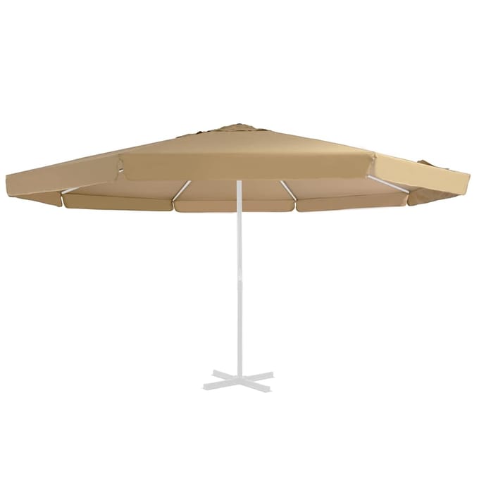 vidaXL - Vervangingsdoek - voor - parasol - 515 - cm - taupe