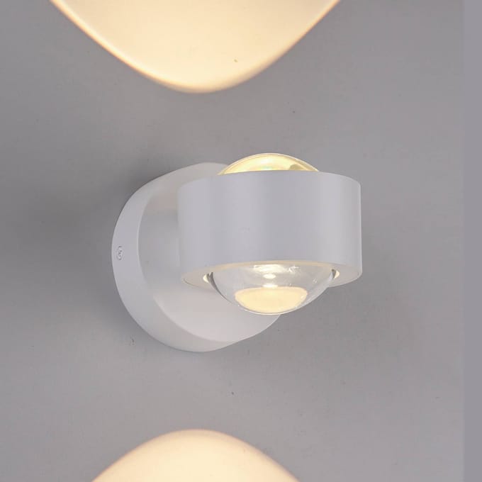 Schöner Wohnen LED wandlamp Chia, wit, 3.000 K, up/down