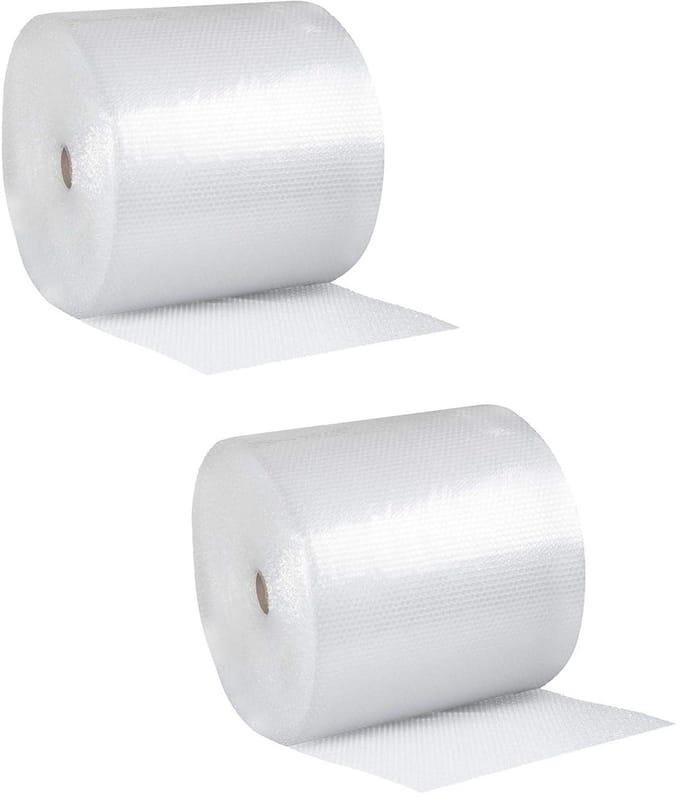Luchtkussenfolie 50 cm x 100 m - 2 rollen transparante beschermfolie met luchtkussens