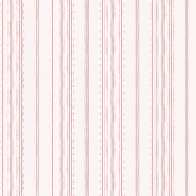 Laura Ashley Heacham Stripe Behang - Streep - 10mx52cm - Roze