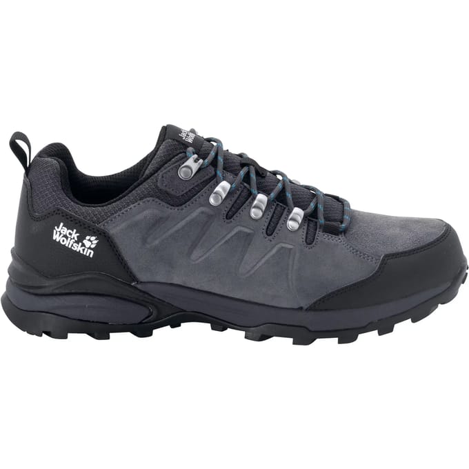 Jack Wolfskin REFUGIO TEXAPORE LOW M Heren Wandelschoenen - grijs / zwart - Maat 41