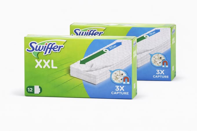 Swiffer XXL Vloerdoekjes – 24 Stuks (2x12) – 17 cm – 3X Capture