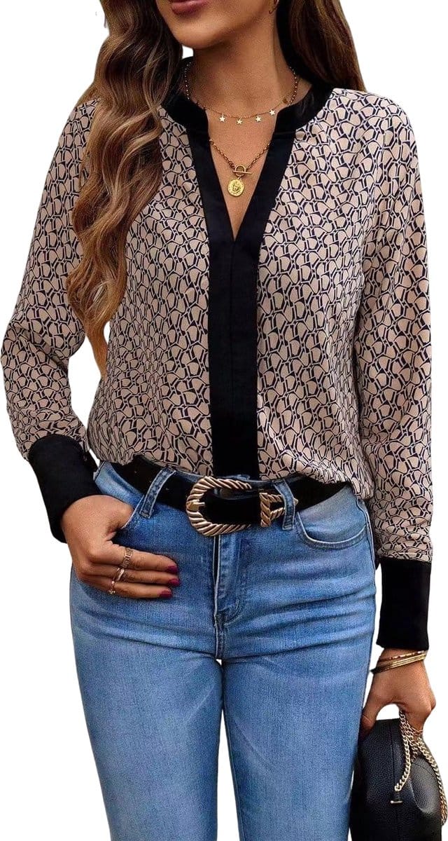 Fashion Dames Blouse - Lange Mouwen - Top - Chique