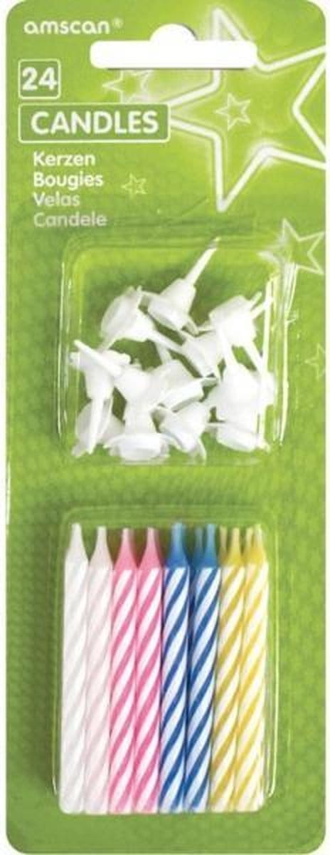 Amscan Verjaardagskaarsjes 6,3 Cm 4-colour 36-delig