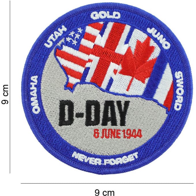 Embleem stof D-Day Never forget