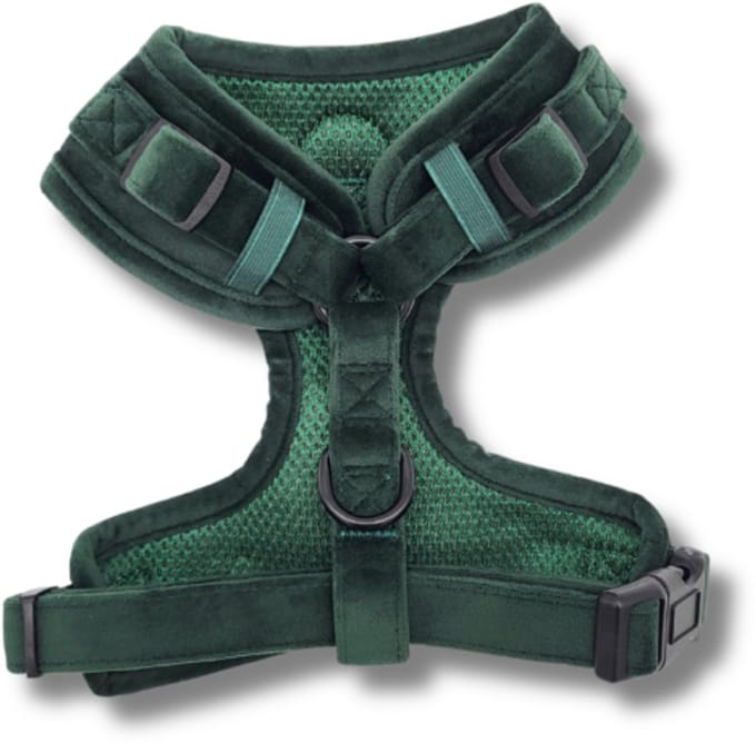 By Ollies Hondentuig - Velvet Dark Green - Maat L