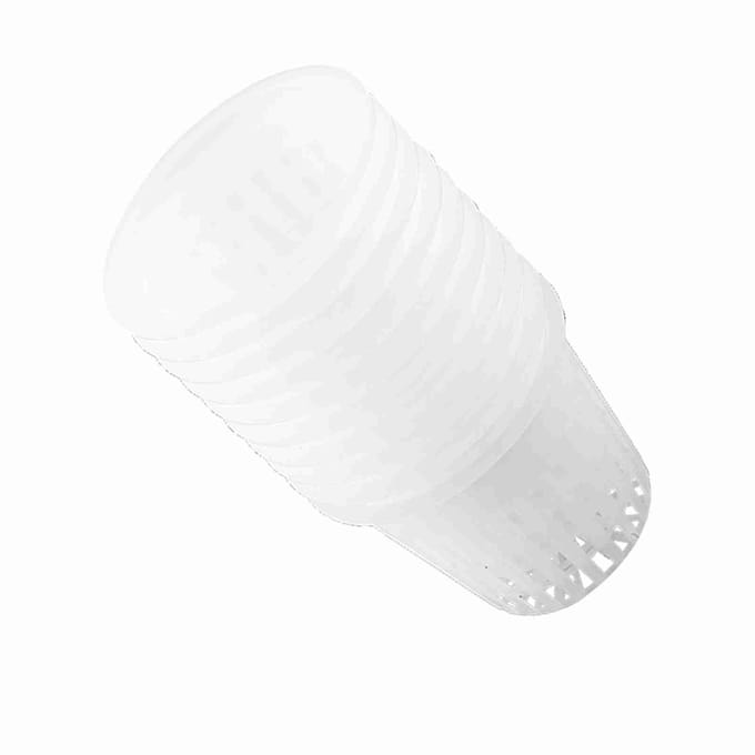 10 pièces Pot Filet Robuste Panier Net Pot Hydroponie Croissance Plante Clone Jardinage blanc