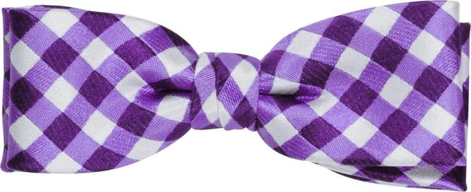 We Love Ties - Strikken - Strik Central Park - paars / wit