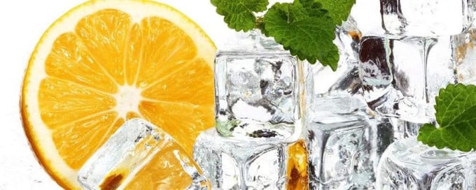 Fotobehang - Lemon and Ice 375x150cm - Vliesbehang