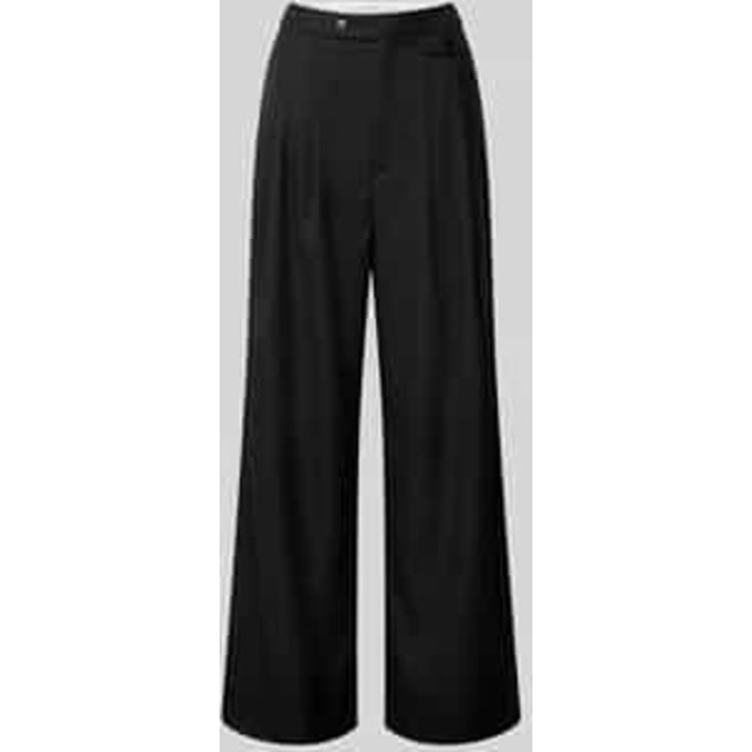 High waist broek met bandplooien, model 'pauline'
