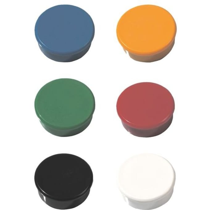 Franken whiteboard - magneten - dia 38mm - assorti - doos á 10 stuks‎‎