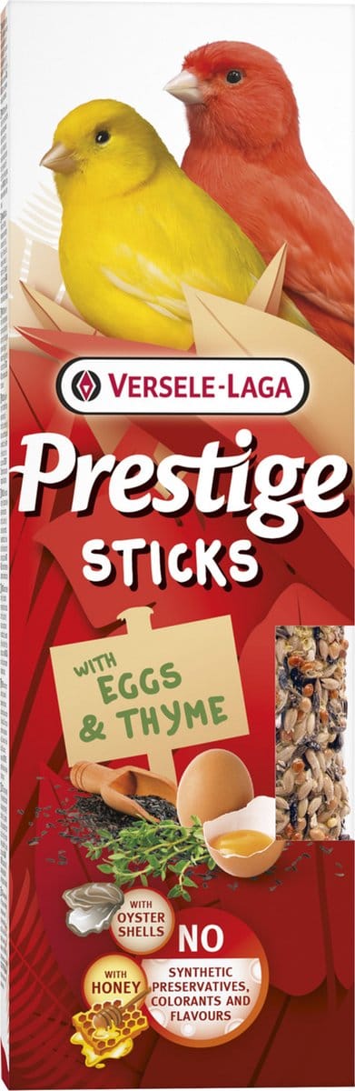 Versele-Laga Prestige Sticks Kanaries - Vogelsnack - Ei Thijm 60 g 2 stuks