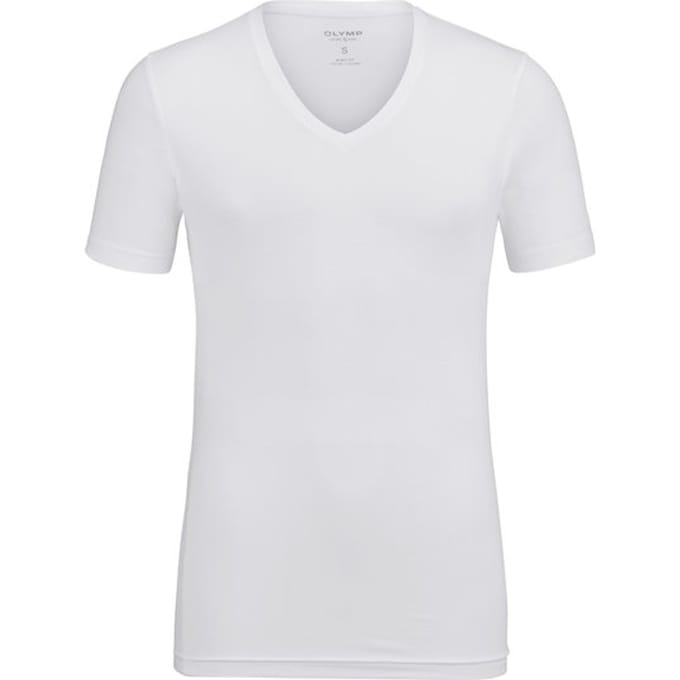 OLYMP Level 5 - heren ondergoed - T-shirt V-hals - wit (Stretch)