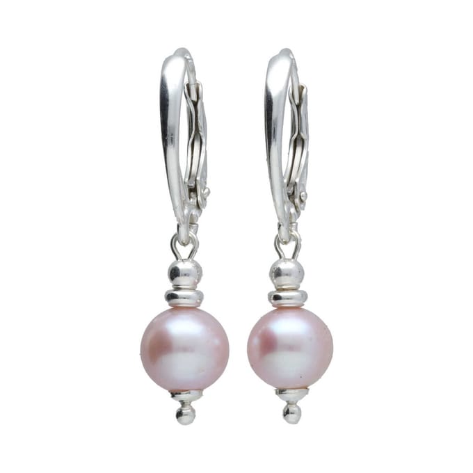 Bela Donaco Oorbellen Classic – orchid parels – Sterling Zilver