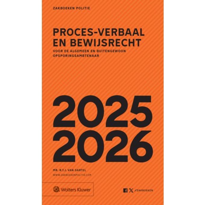 Zakboek Proces-Verbaal En Bewijsrecht 2025-2026