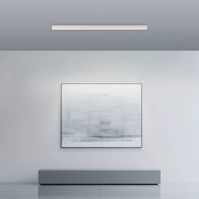 PURE LED plafondlamp Lines, wit, 110 cm, CCT, afstandsbediening