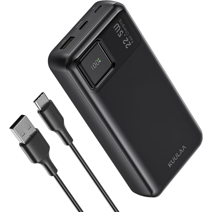 Kuulaa 20.000mAh 22.5W Portable Charger Zwart 20.000 mAh