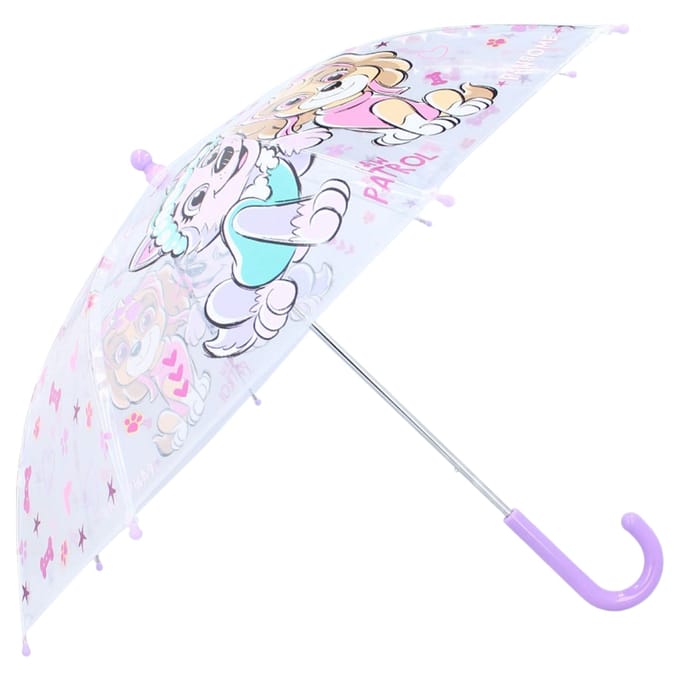 Paw Patrol Rainy Days Paraplu - Paars - Skye & Everest