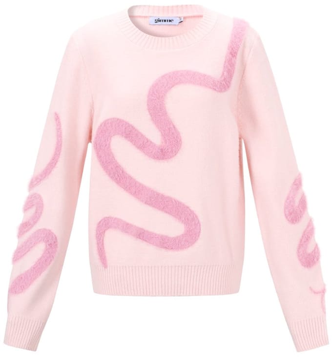 Dames gebreide trui van polyestervezel met kleurcontrast, casual en comfortabel