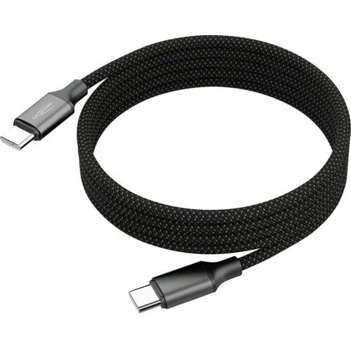 Ansmann 1700-0186 USB-C-kabel USB 2.0 USB-C stekker 1.2 m Zwart Textielmantel