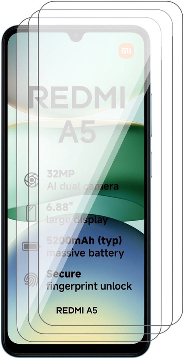 Screenprotector geschikt voor Xiaomi Redmi A5 4G / POCO C71 4G - 3x Glas Screen Protector