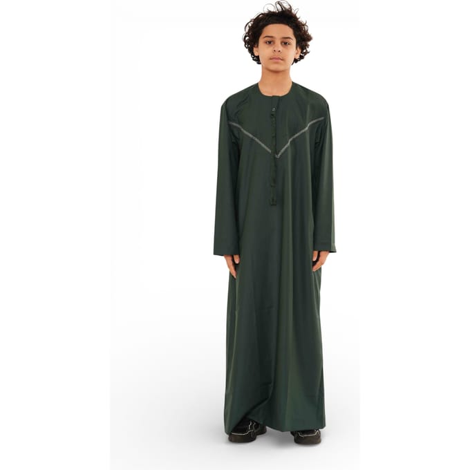Kinderen jongens Eid groene Marokkaanse Thobe gewaad Djellaba Ramadan Eid Jubba- K-HM10