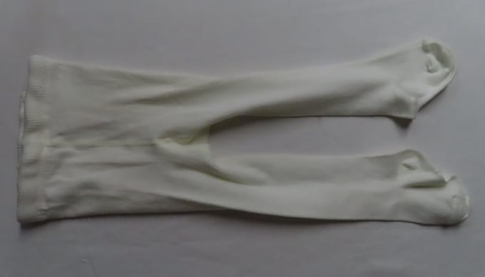 Maillot Kousenbroek - Collant - Meisje - wit -Effen- 12/ 24 maanden