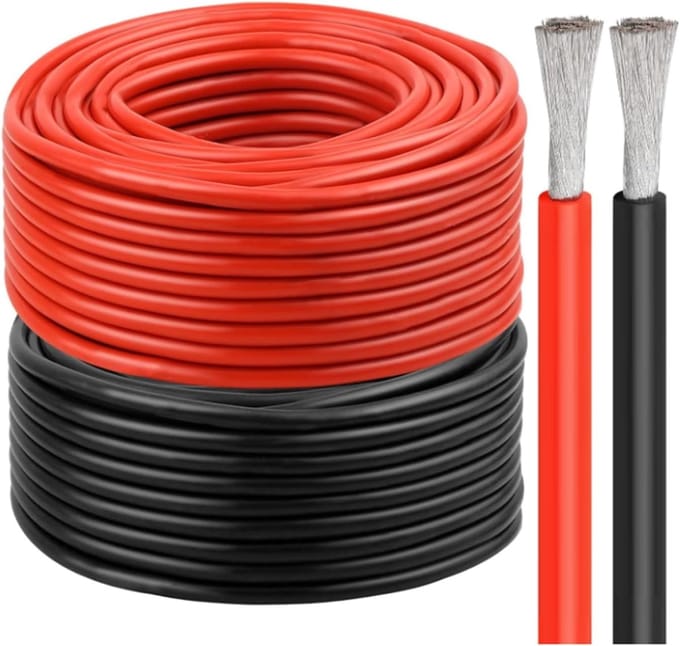 Siliconen Stroomkabel - Flexibele Draad - Energie Overbrengen - Hoge Temperatuur Bestendig - 30 Meter - Rood