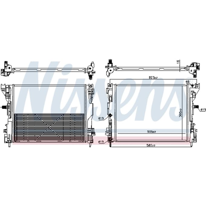 Radiator, motorkoeling NISSENS 606746