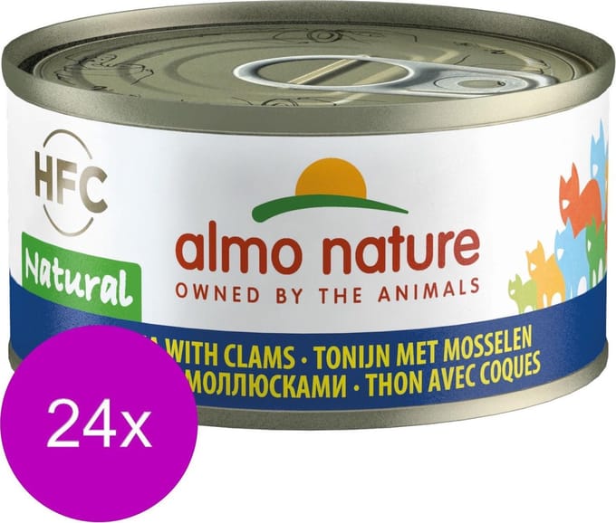 Almo Nature - Tonijn en Kokkels - Kattenvoer - 24 x 70 g