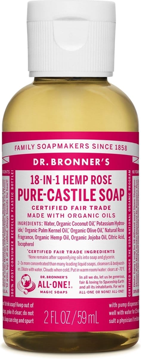 18-in-1 Pure-Castile Soap Roos 475ml