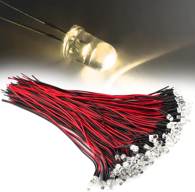 Dailygoods - Set van 120 Voorbekabelde LEDs voor Modelbouw