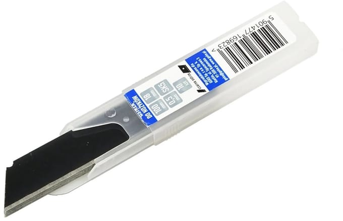 GEKO Vervangmessen - 18mm - SK5 staal - Zwart - 10 stuks