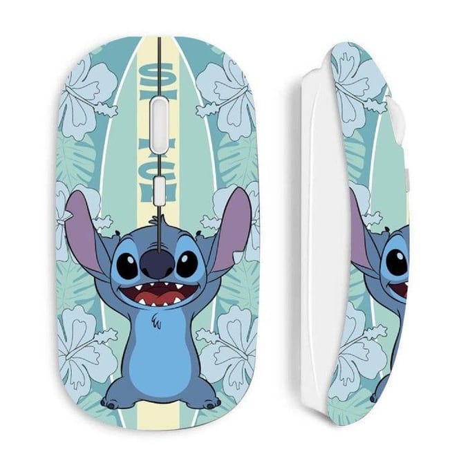 Draadloze muis - MANIACASE - Stitch surfen Disney - Wit - Optisch - 70 g