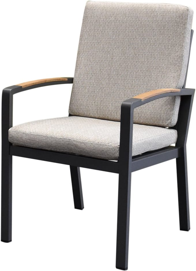 Costa Rica dining tuinstoel aluminium antraciet - soft grey