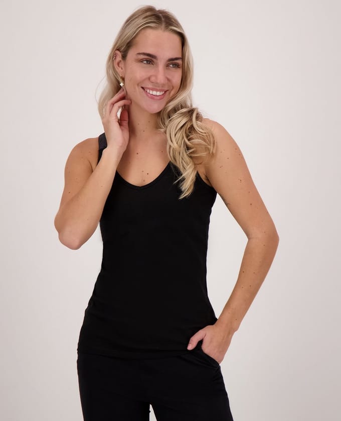 Je m'appelle Dames Top Met stretch - Zwart - Maat XL