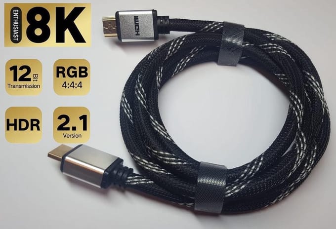 Electrovision Premium 4K/8K/10K Ultra High Speed 2.1 HDMI kabel 1 meter